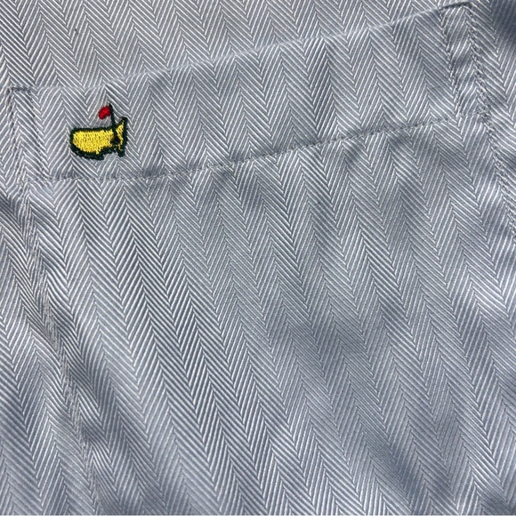 Mens Masters Golf Clubhouse Button Down Up Shirt Light Blue Medium Augusta - Picture 2 of 5